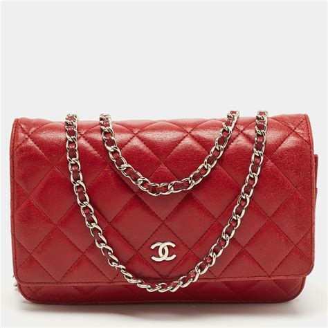 chanel quilted wallet red|classic quilted chanel wallet.